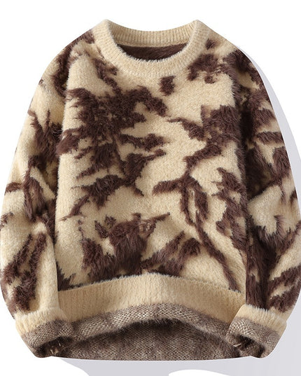 Autumn And Winter Round Neck Loose Sweater Men's Knitted Shirt