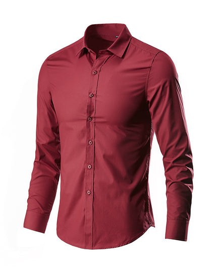 Simple Trendy Long-sleeve Slim Shirt