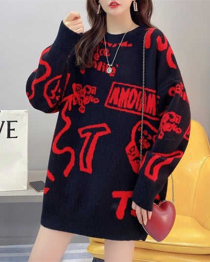 Korean Style Loose Loose Slimming Pullover Sweater