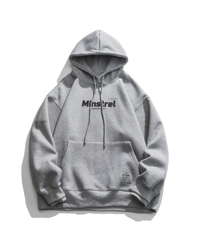Men's Solid Color Loose Casual Letter Sweater