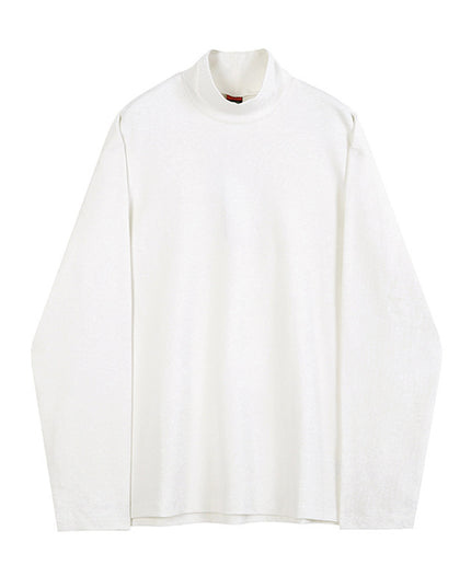 Half Turtleneck Bottoming Shirt Men's Pure Cotton Long Sleeve T-shirt