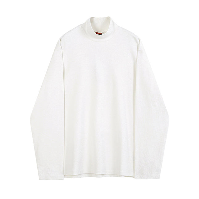 Half Turtleneck Bottoming Shirt Men's Pure Cotton Long Sleeve T-shirt