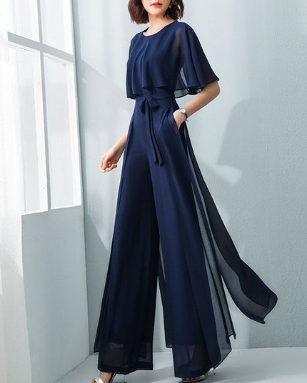 Ruffle Sleeve Jumpsuit Women's Long