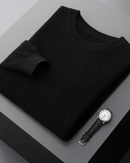 Autumn And Winter Round Neck Woolen Sweater For Men