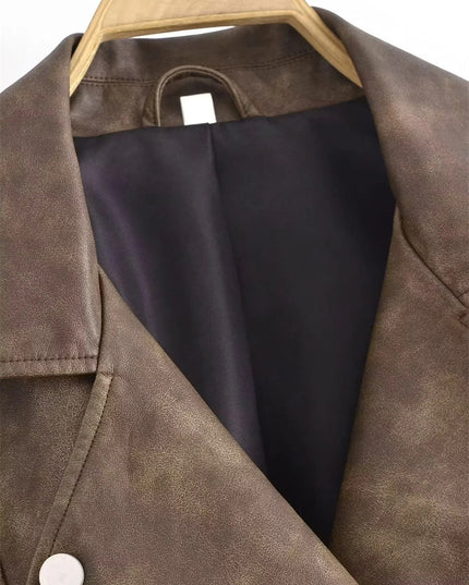Fashion Slim Zipper Dress Blouse