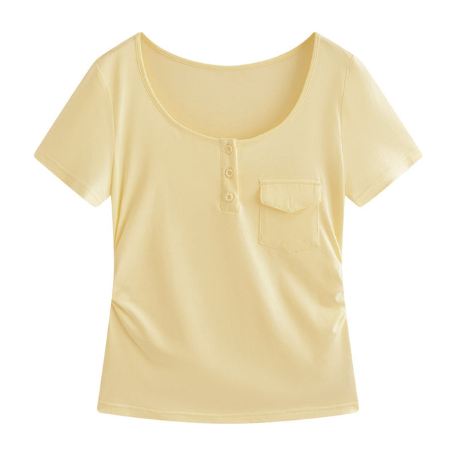 Soft And Slim Short Sleeved Top T-shirt