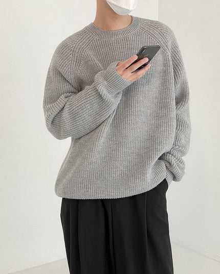 Sweater Men's Loose And Lazy Style All-matching Pullover Thickened Sweater