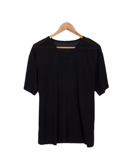 Men's Mulberry Silk Loose Round Neck Silk T-shirt