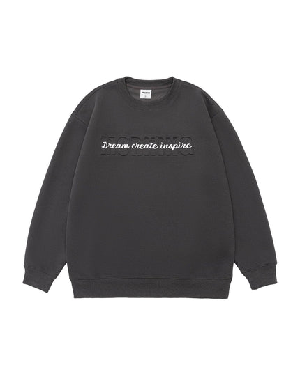 Three-dimensional Steel Printed Round Neck Loose All-match Casual Pullover Sweater