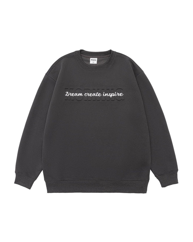 Three-dimensional Steel Printed Round Neck Loose All-match Casual Pullover Sweater