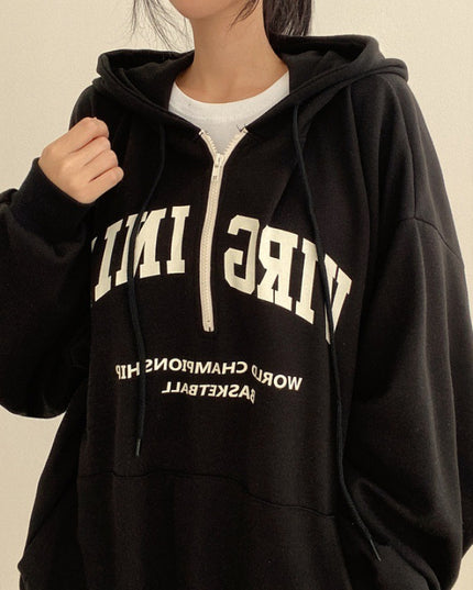 Casual Letters Hooded Pullover Women