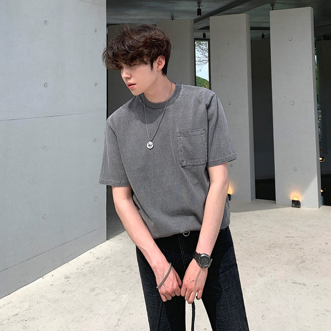 Men's Vintage Wash Worn Short Sleeves
