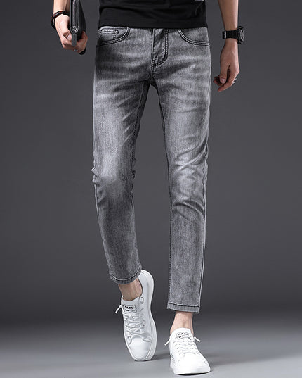 Jeans Men's Summer Thin Fit Straight Sleeve