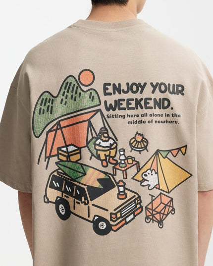 Outdoor Camping Printed T-shirt