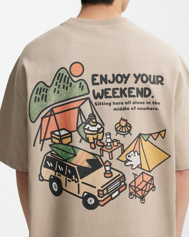 Outdoor Camping Printed T-shirt