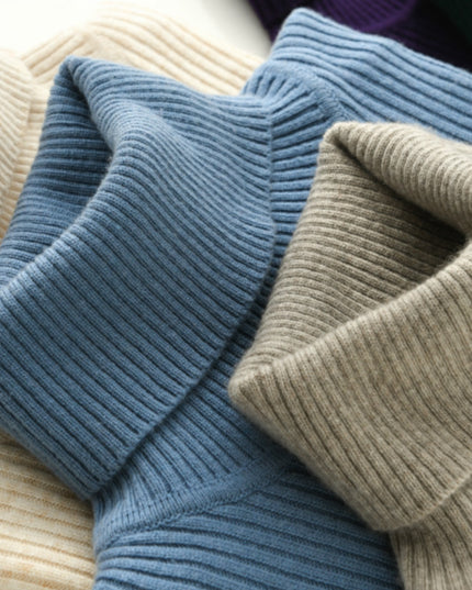 Women's Turtleneck Sweater Slim-fit Lapel Thickening Knitted Bottoming Shirt