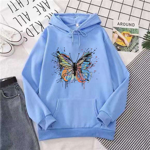 Plus Size Loose Hooded Sweater For Women