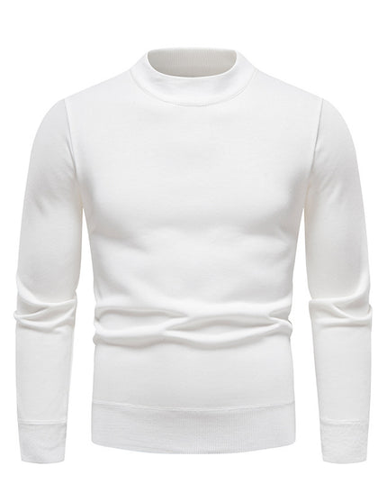 Sweater Men's Fleece-lined Thick Round Neck Sweater