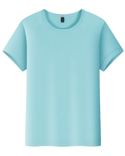 High-end Ice Silk Sports Running Fitness Clothes Loose-fitting Casual Round-neck Short Sleeve