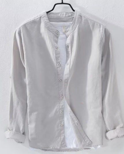 Loose Breathable Casual Long Sleeve Cotton Linen Shirt