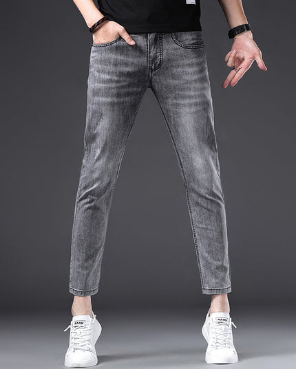 Jeans Men's Summer Thin Fit Straight Sleeve