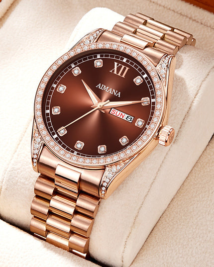 Log Series Diamond Disc Quartz Women's Watch