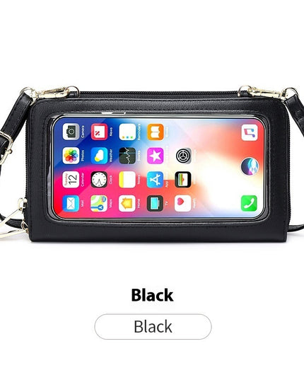 Touch Screen Phone Bag Women's Crossbody Anti-theft Swiping Long Wallet