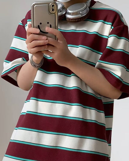 Men's Summer Japanese Vintage Stripe T-shirt