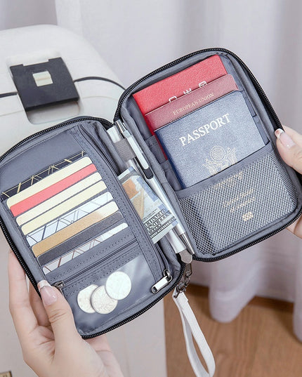 Travel Storage Travel Portable RFID Anti-theft Swiping Passport Case Document Package