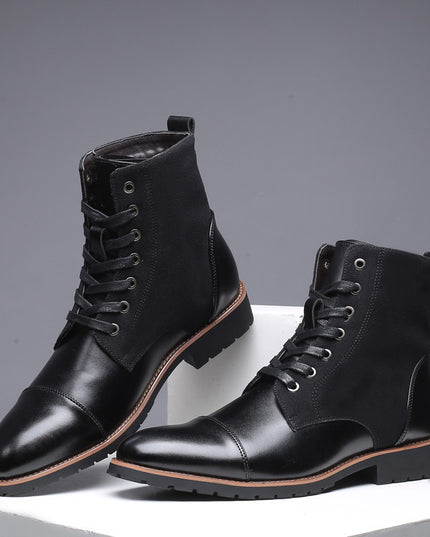 Pointed and velvet warm Martin boots