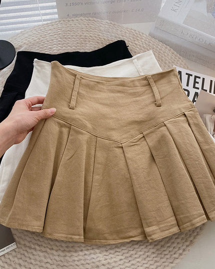 High Waisted Pleated Short Skirt For Women's New Versatile And Slimming Look