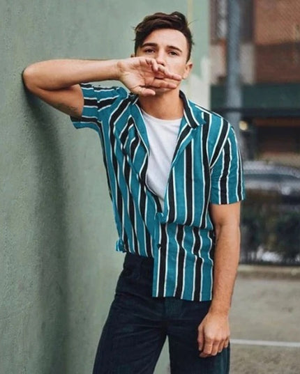 Striped casual men's shirt