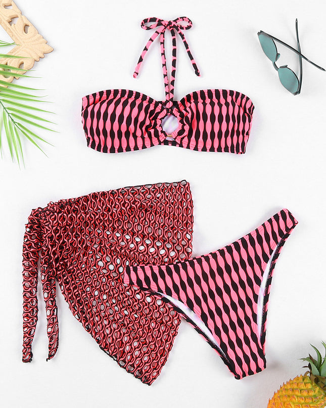 Women's Two-piece Swimsuit Bikini Tube Top Three-piece Suit