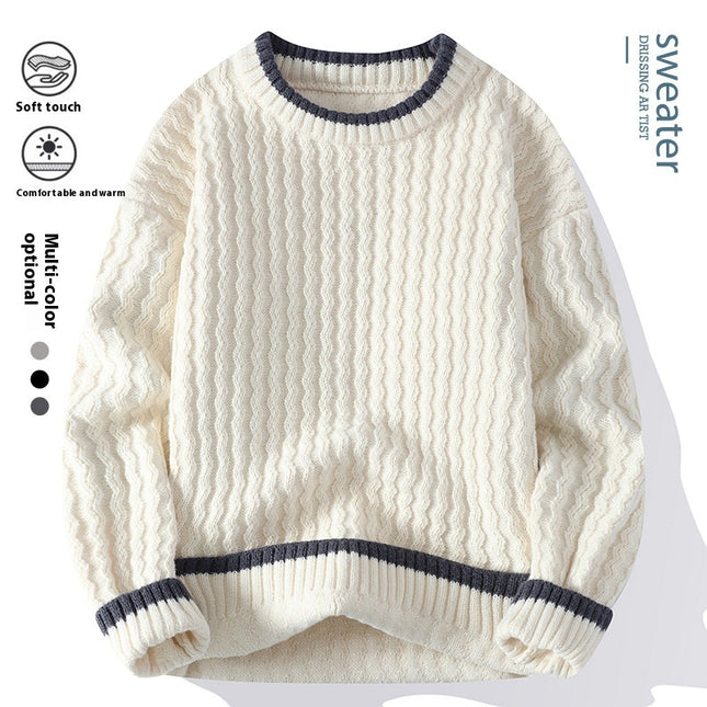 Round Neck Pullover Bottoming Shirt Loose And Warm Sweater