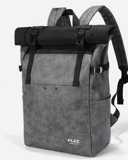 Leather leisure travel backpack