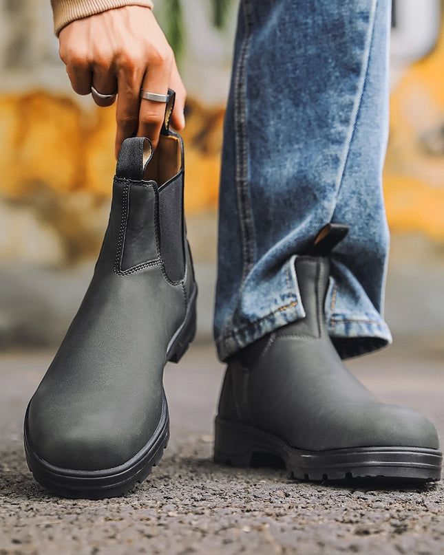 Vintage Couple Shoes Leather Boots Martin Boots Men And Women