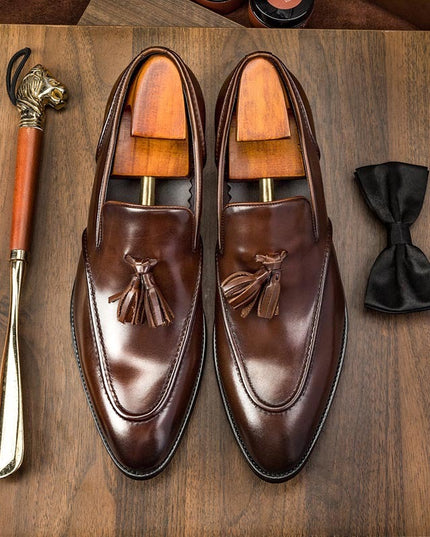 Business Casual Tassel Leather Shoes Men