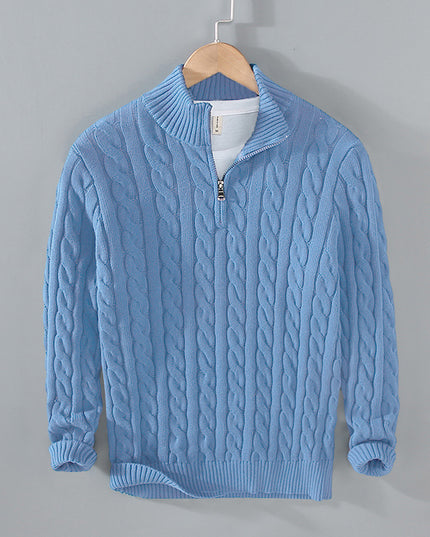 Sweater Loose Zip Pullover Knitting Sweater Coat Men