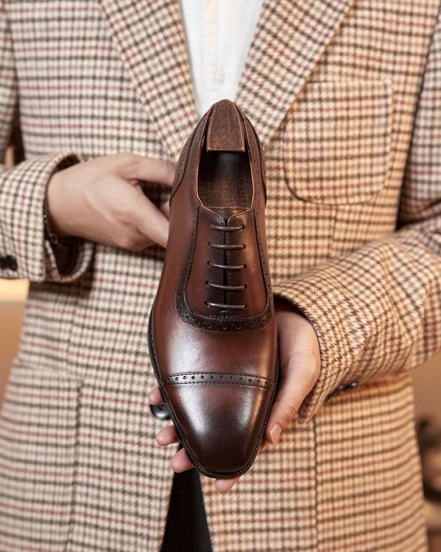 Business Office Oxford Shoes Brogue Leather Shoes Men's Leather
