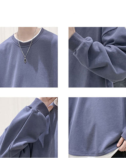 Men's Loose Round Neck Pullover T-shirt