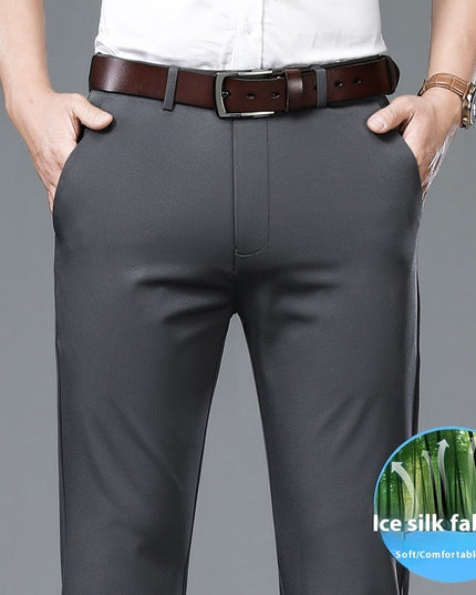 Men's Straight Thin Non-ironing Suit Pants