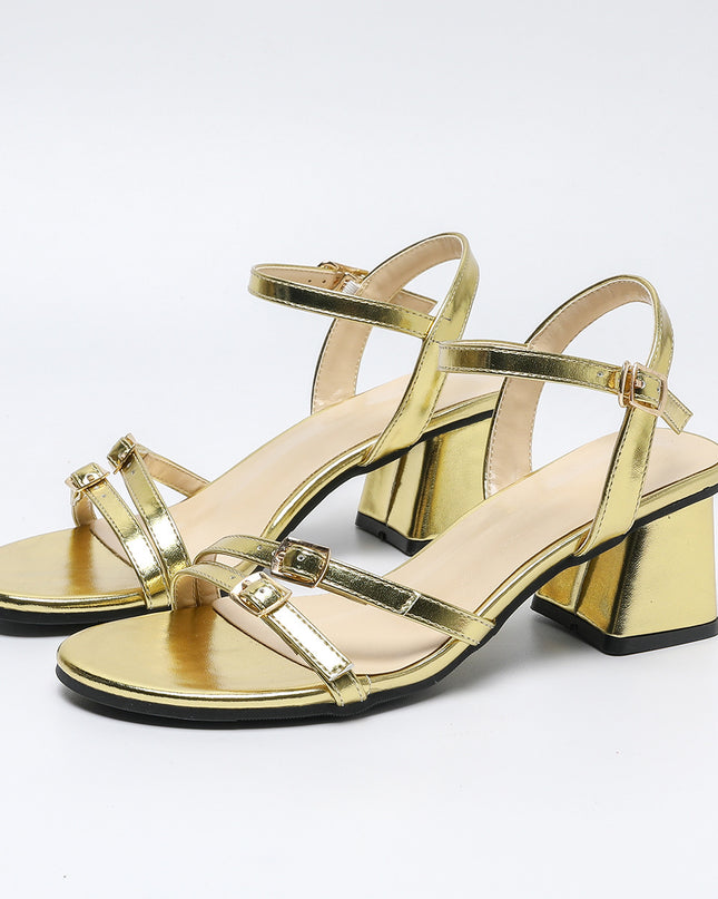 Fashion Plus Size Thick High Heel Heel Buckle Women's Sandals
