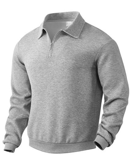 Lapel Zipper Men's Loose-fitting Casual Pullover