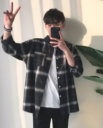 Loose And Versatile Student Handsome Shirt Thin