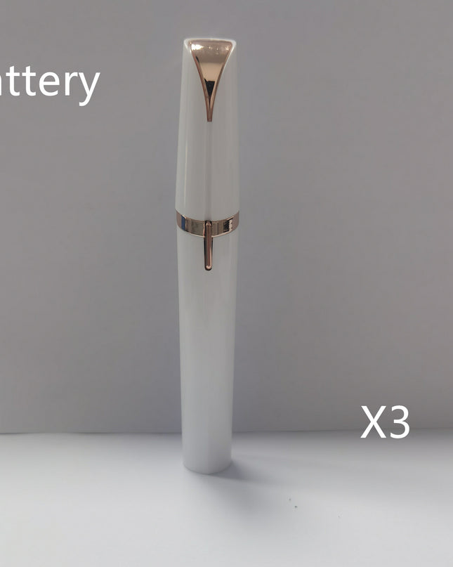 Mini Electric Eyebrow Trimmer Lipstick Brows Pen Hair Remover Painless Razor Epilator with LED Light