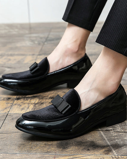 Large Size Men's Leather Shoes Pointed Toe Business Formal Wear Trend