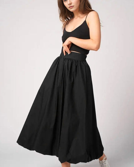 Spring Commute Style Balloon Skirt