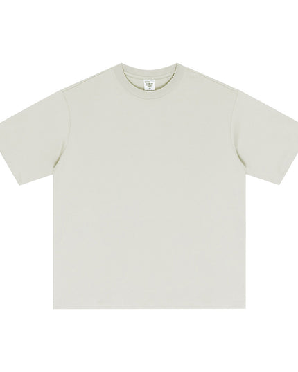 Street Long-staple Cotton Solid Color Short Sleeve