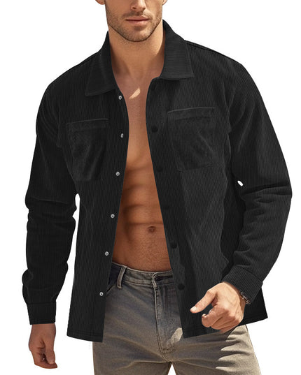 Men's Heavy Corduroy Shirt Long Sleeve Shirt