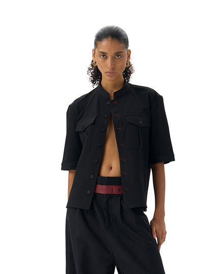 Handmade Red Eye Hunting Suit Half Sleeve Shirt